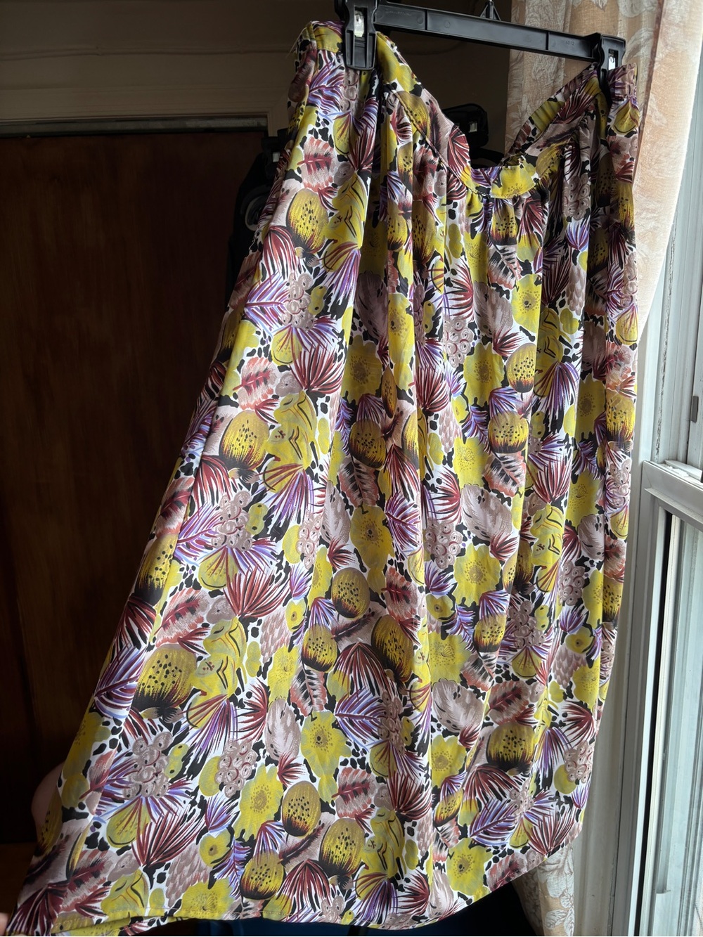 EUC Vintage 90s Tropical Fruit & Floral Botanical Midi Skirt | Women’s Plus 20W